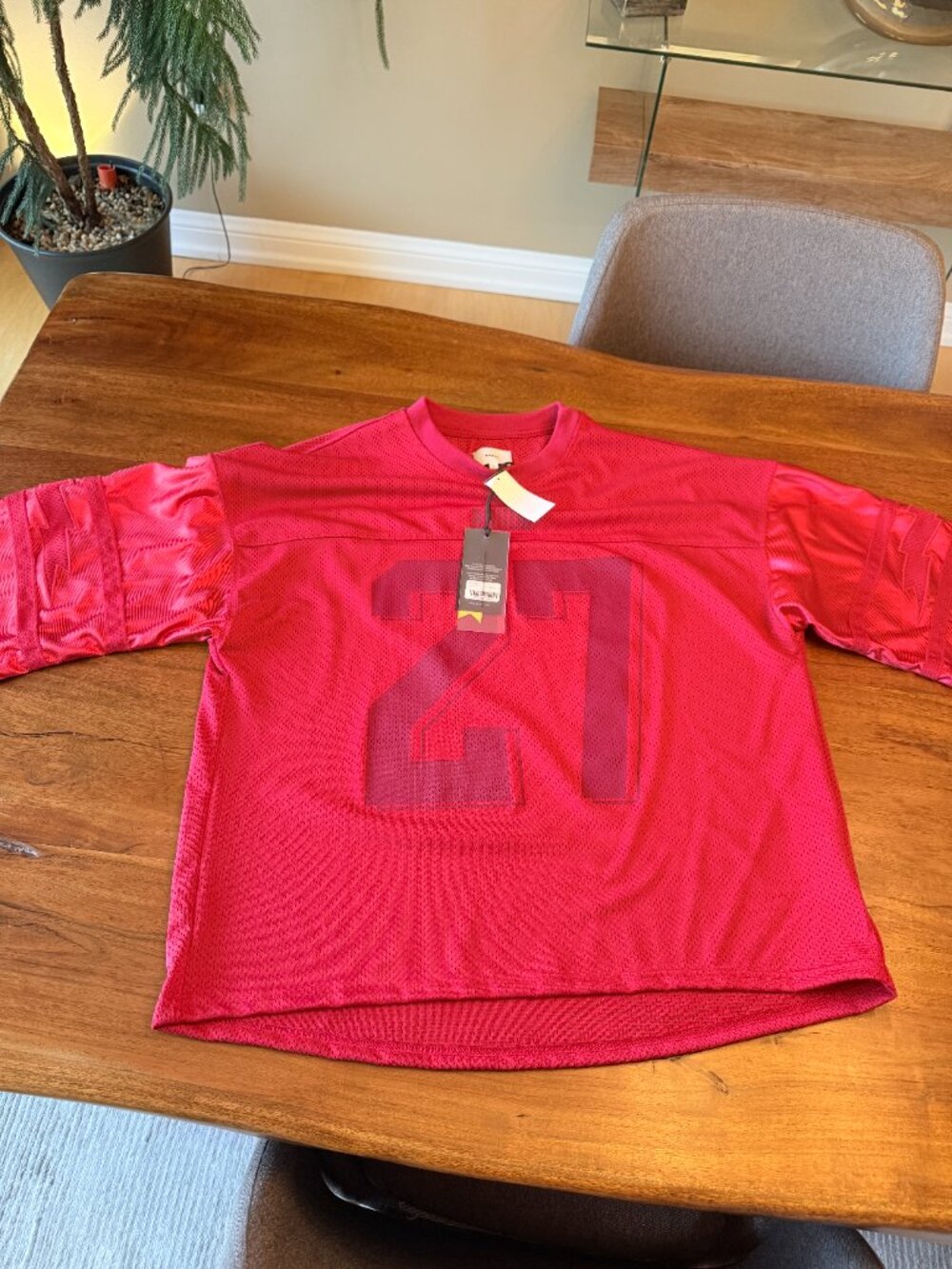 RHUDE Red Football Jersey - Size XL - Red NWT - Picture 2 of 8